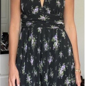 Wild Fable Black and Purple Floral Maxi Dress